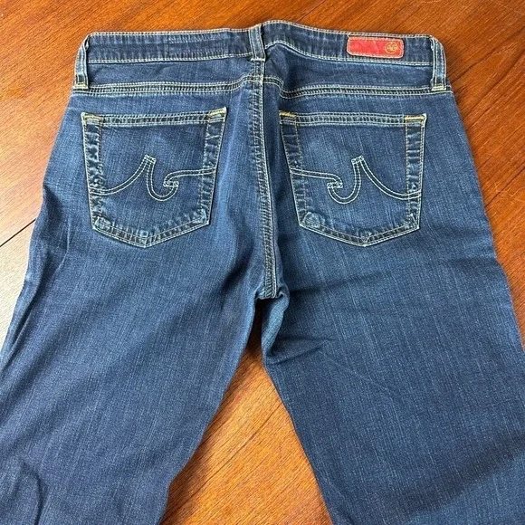 AG Adriano Goldschmied The Malibu Crop Pant Dark Wash Cuffed Denim Jeans 27R - Picture 10 of 12